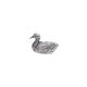 Silver Brass Duck Incense Stick Holder
